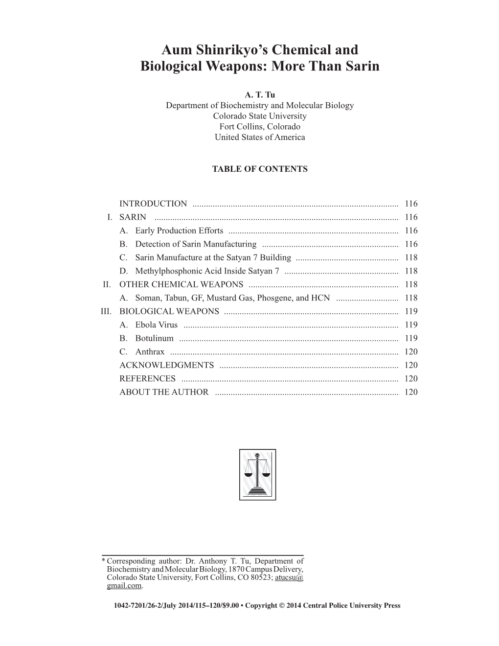 Aum Shinrikyo's Chemical and Biological Weapons: More Than Sarin