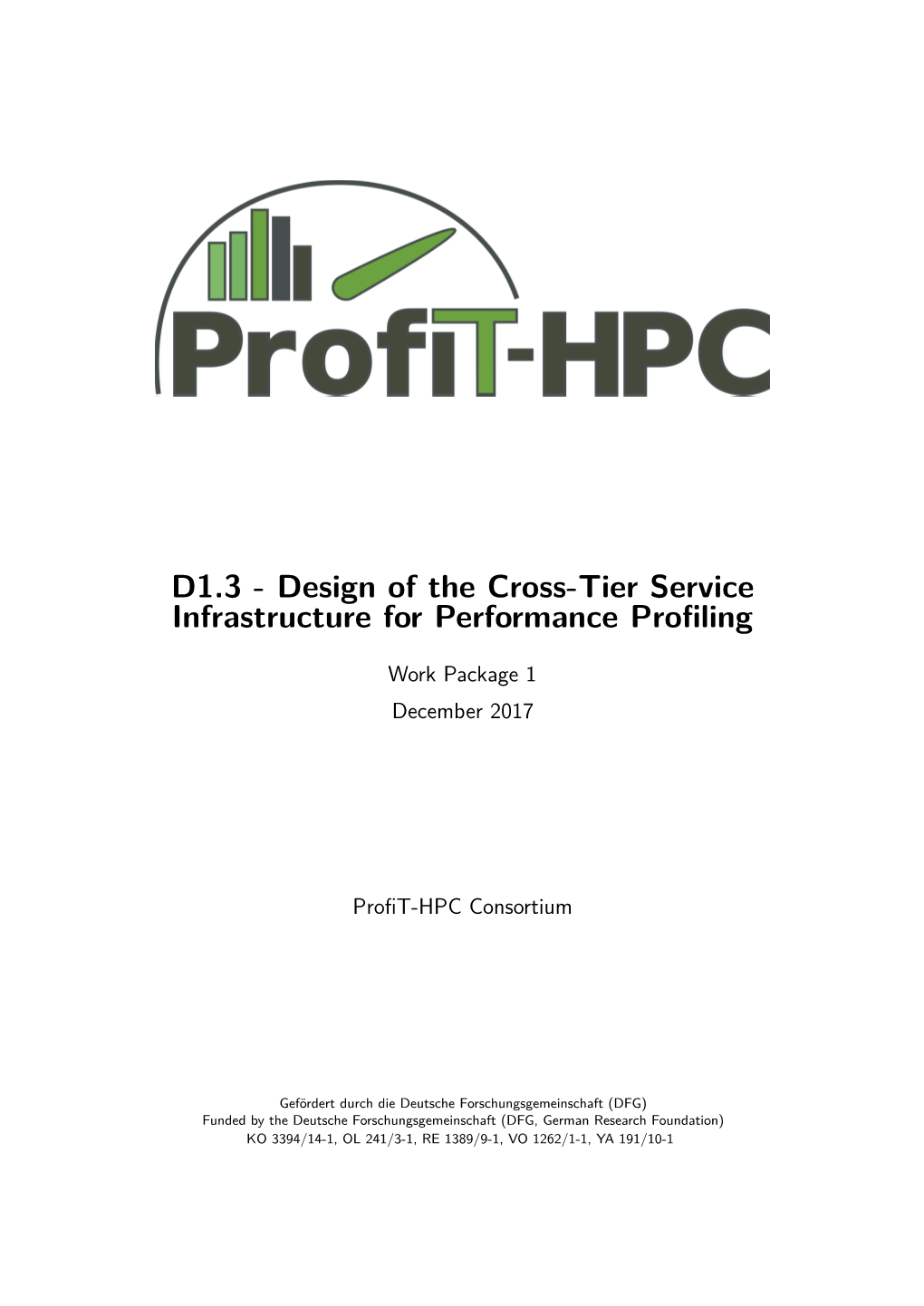 D1.3 - Design of the Cross-Tier Service Infrastructure for Performance Proﬁling