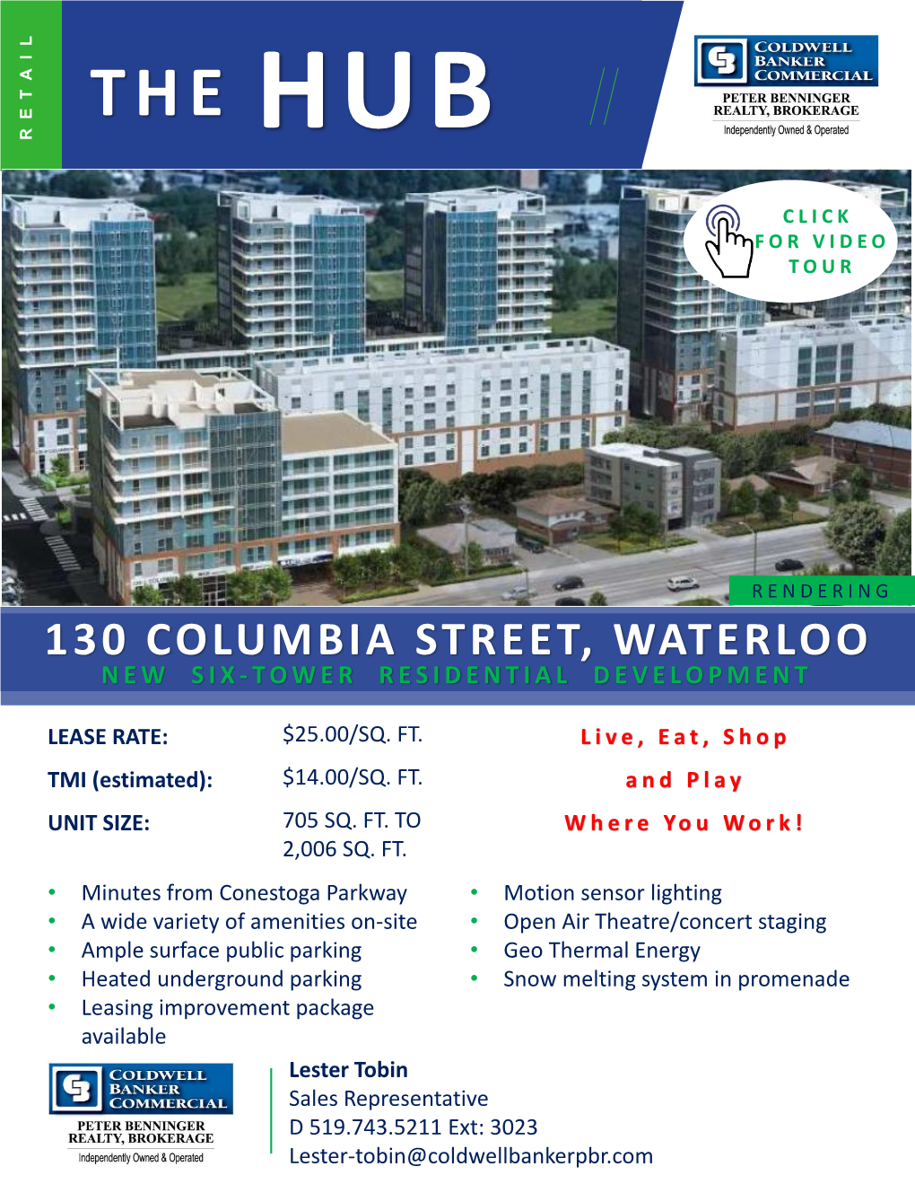 130 Columbia Street, Waterloo N E W Six - Tower Residential Development