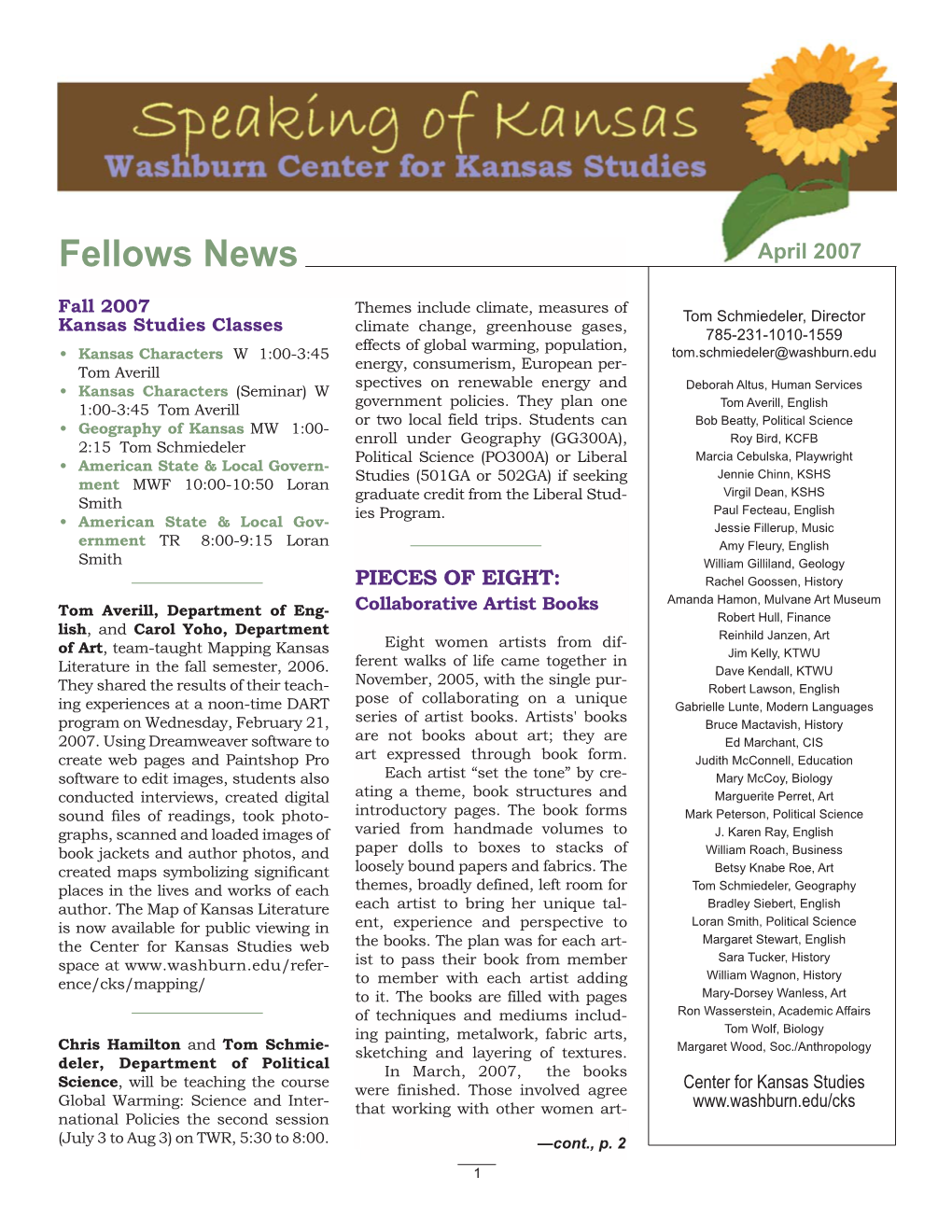 Fellows News April 2007