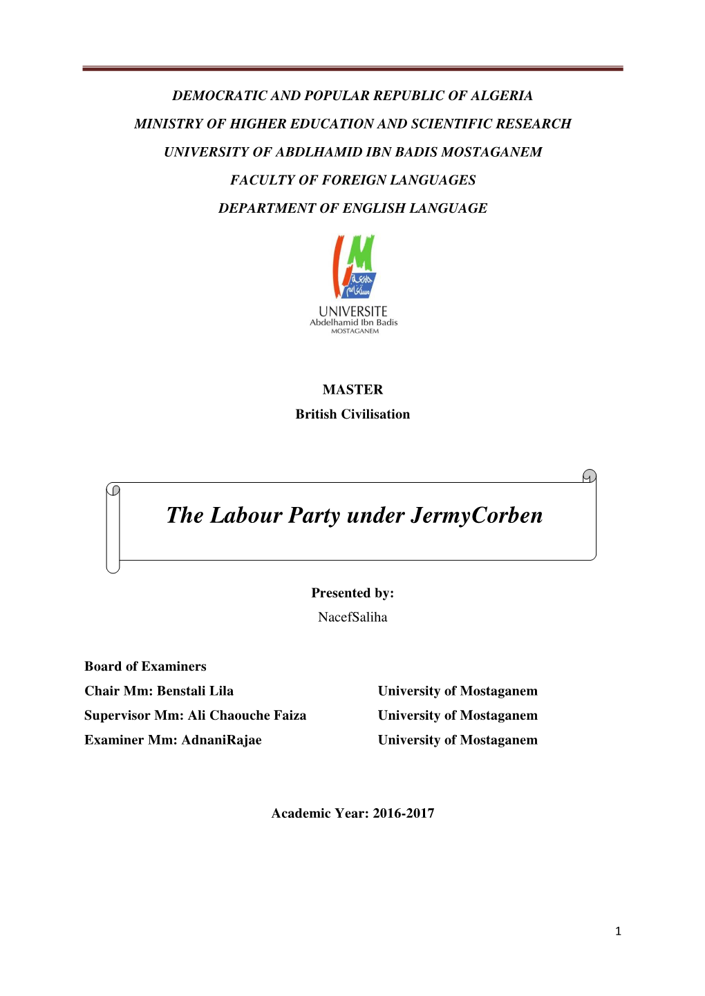 The Labour Party Under Jermycorben