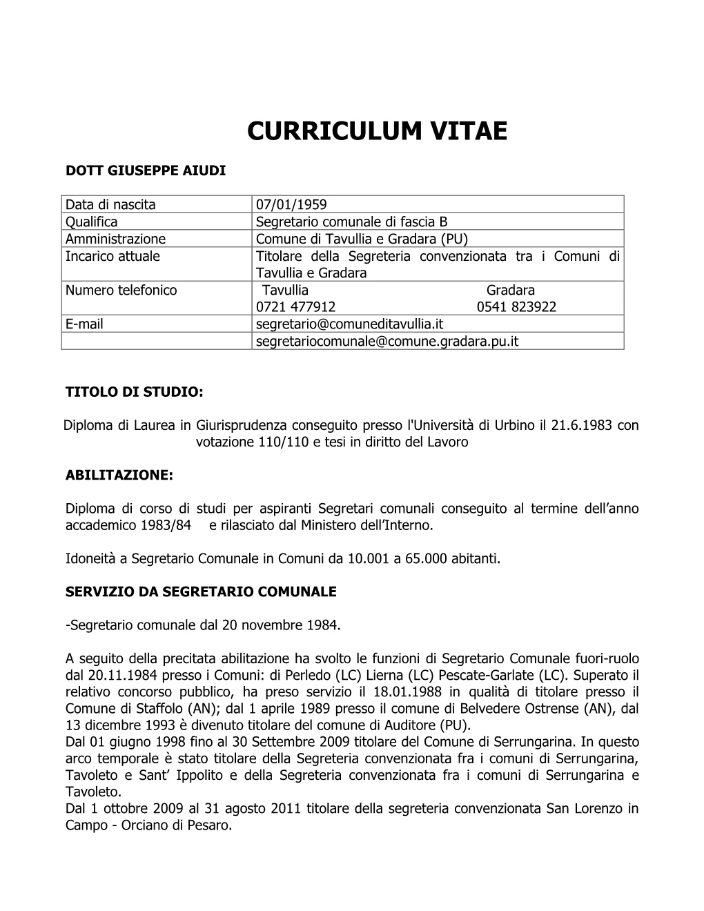 Curriculum Vitae