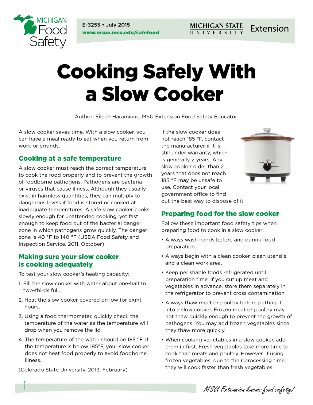 Cooking Safely with a Slow Cooker