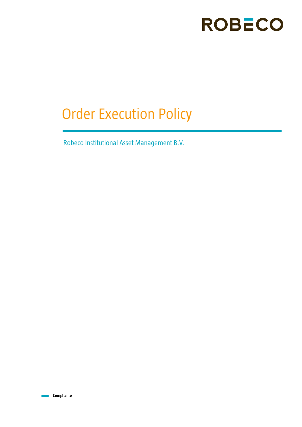 Docu-Robeco-Order-Execution-Policy