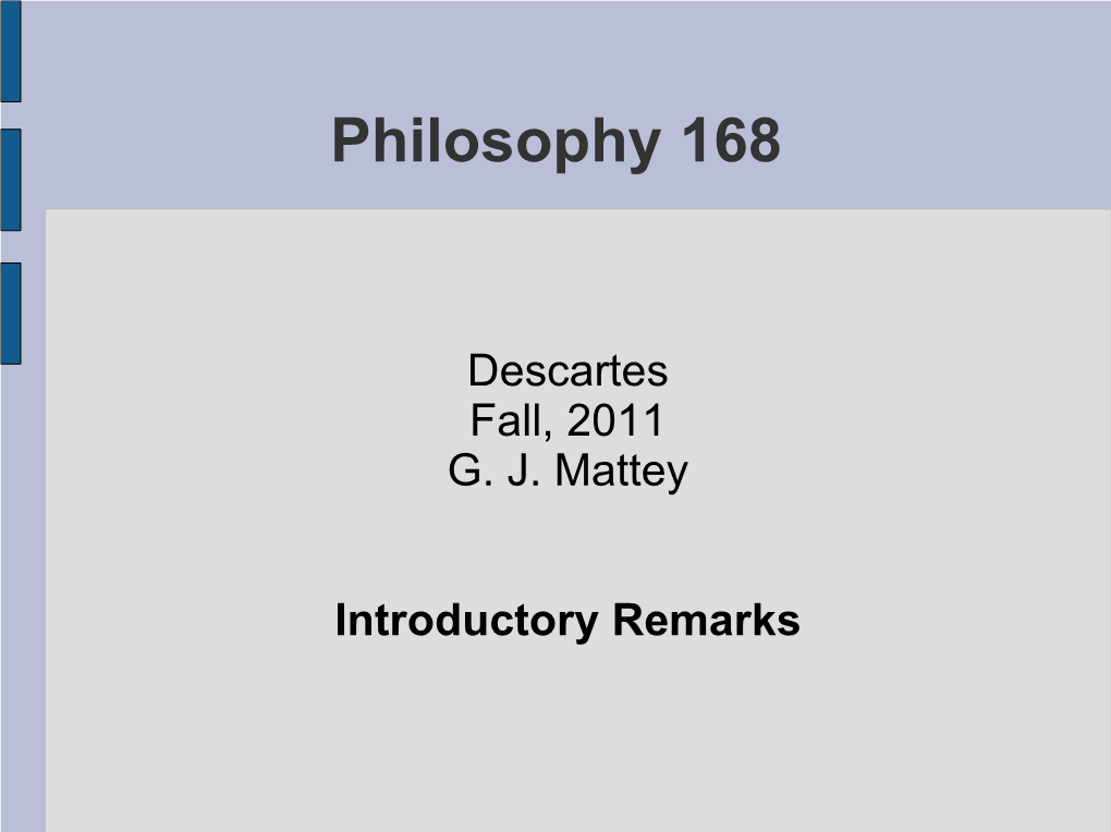 Philosophy 168