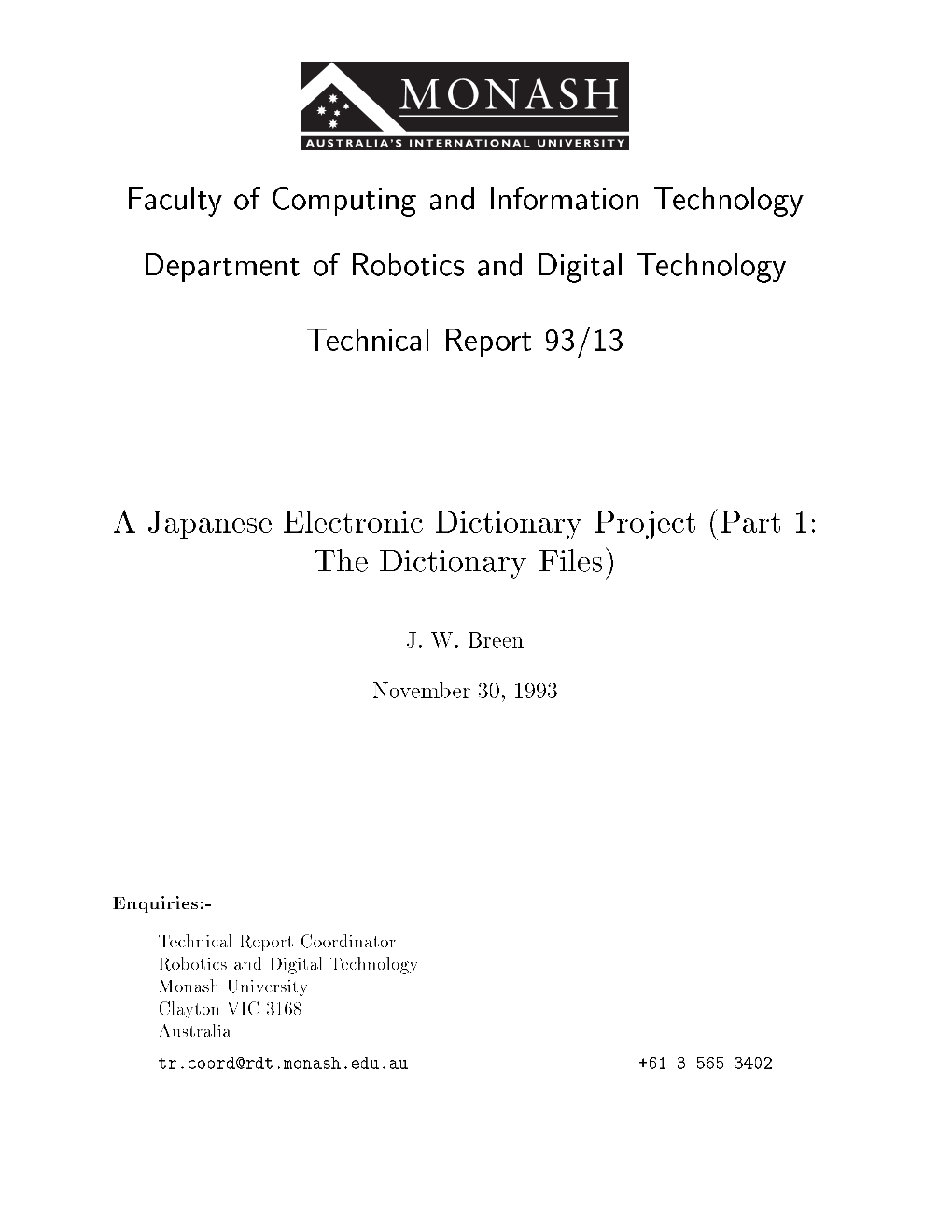 A Japanese Electronic Dictionary Project (Part 1: the Dictionary Files)