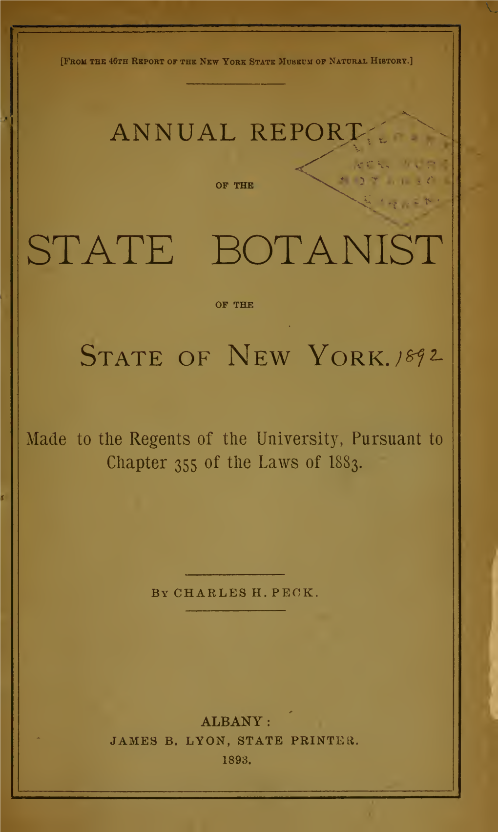 Annual Report of the State Botanist of the State of New York