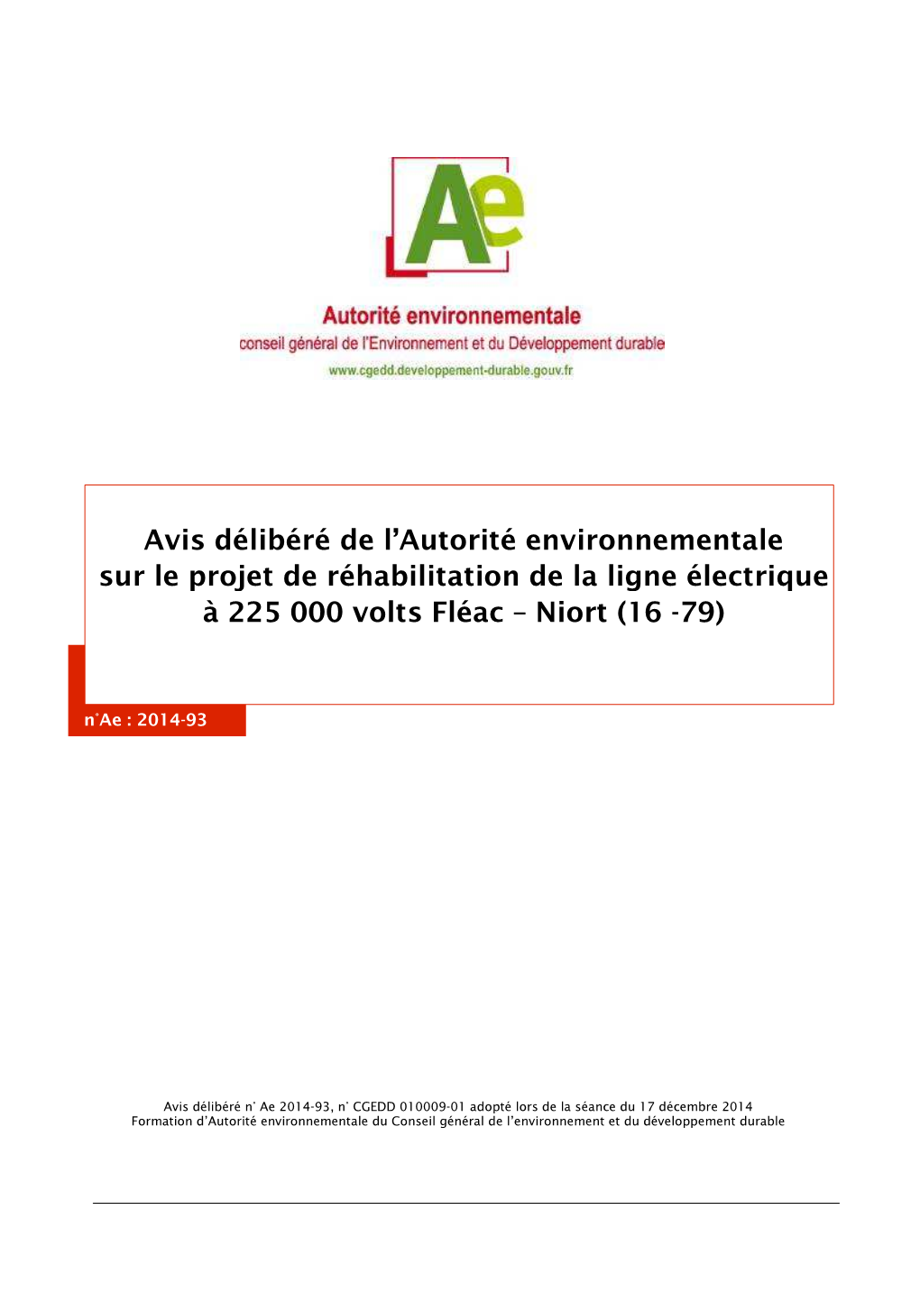 Projet De Réhabilitation De La Ligne Électrique À 225 000 Volts Fléac-Niort