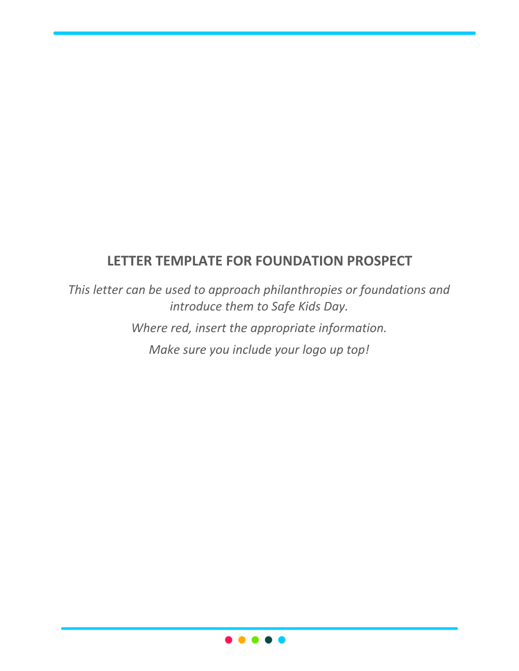 Letter Template for Foundation Prospect