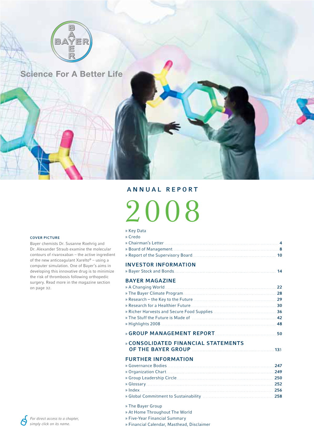 Bayer Annual Report 2008 Table of Contents