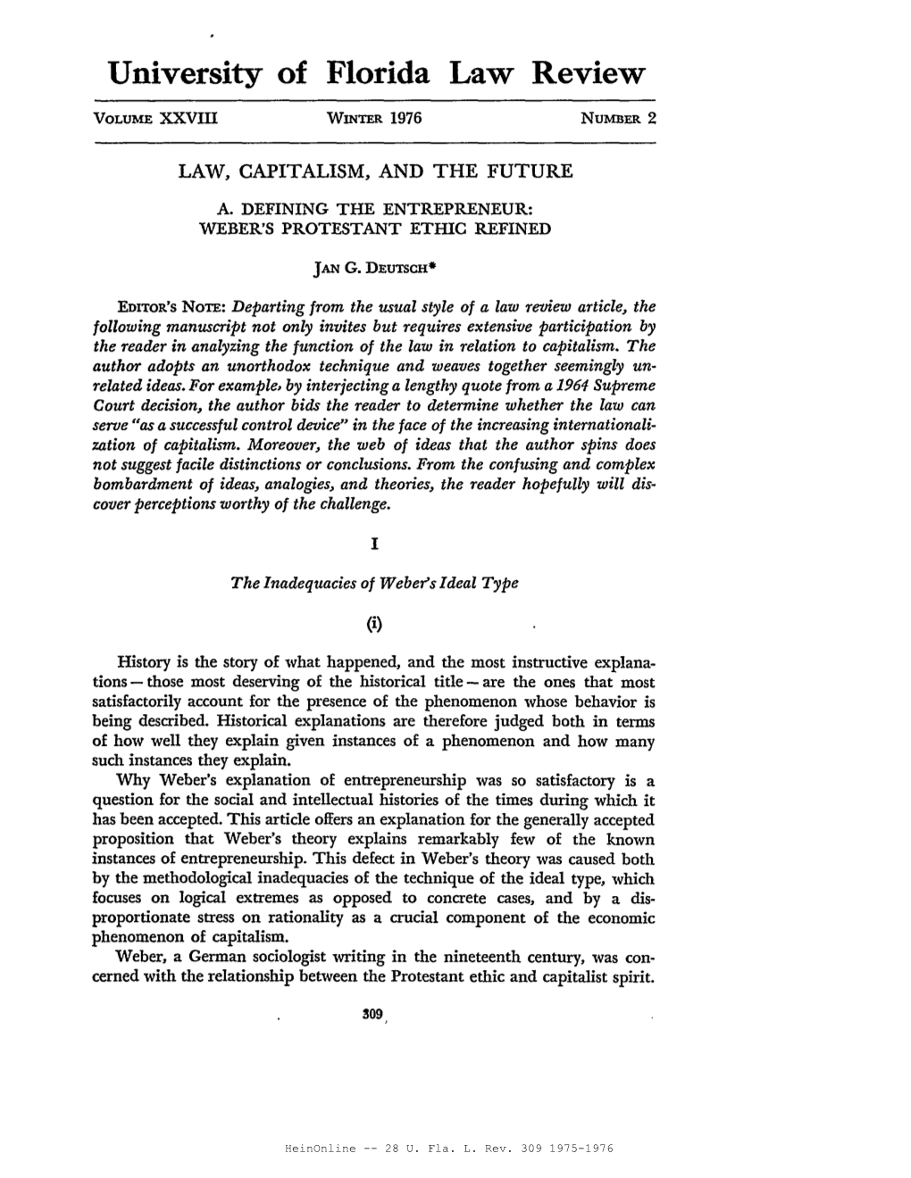 Law, Capitalism, and the Future