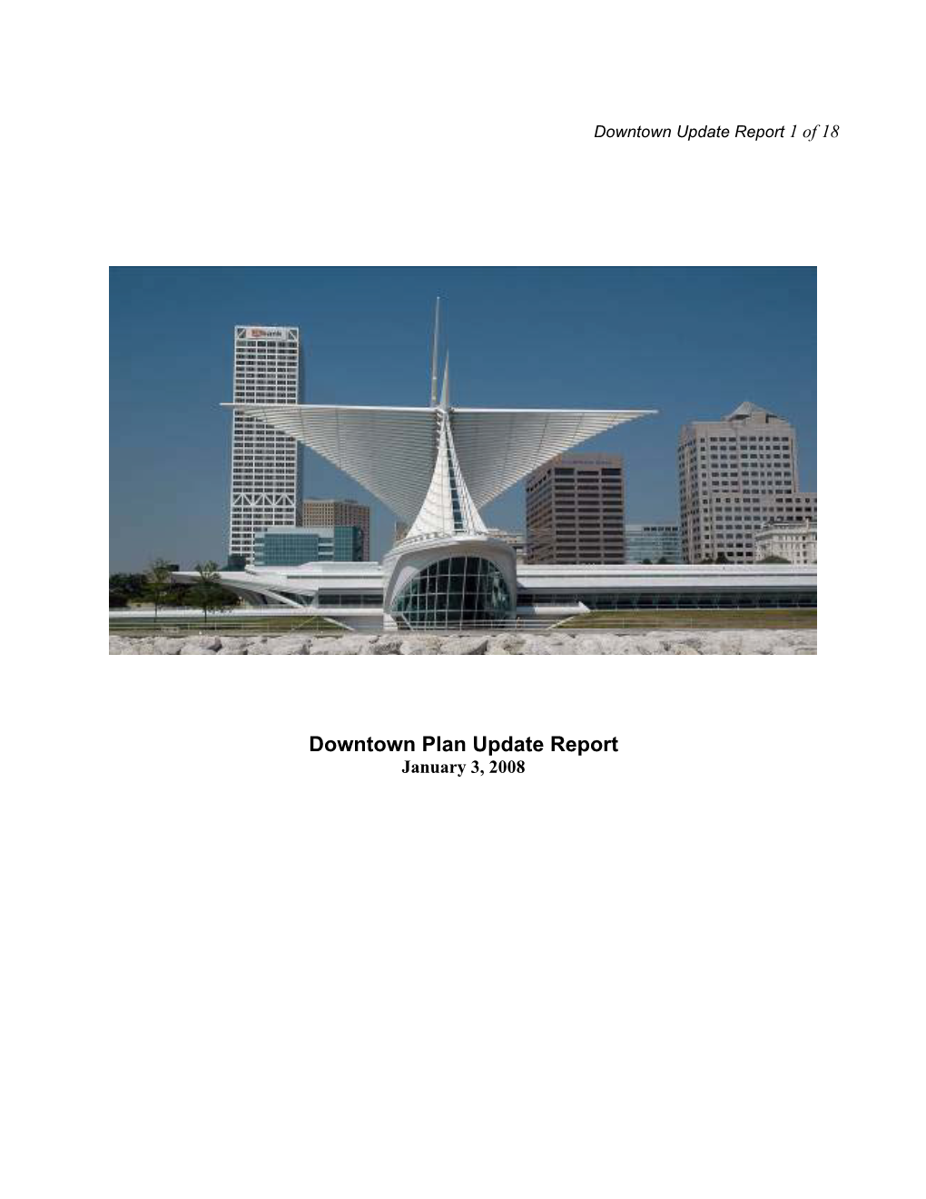 Downtown Plan Update Report January 3, 2008