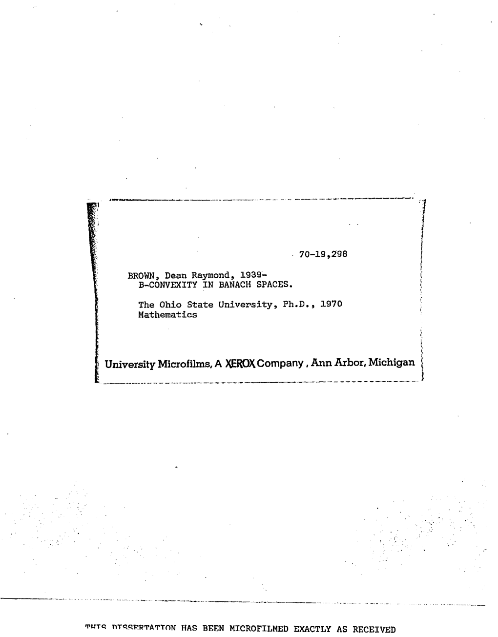 University Microfilms, a XEROX Company, Ann Arbor, Michigan\