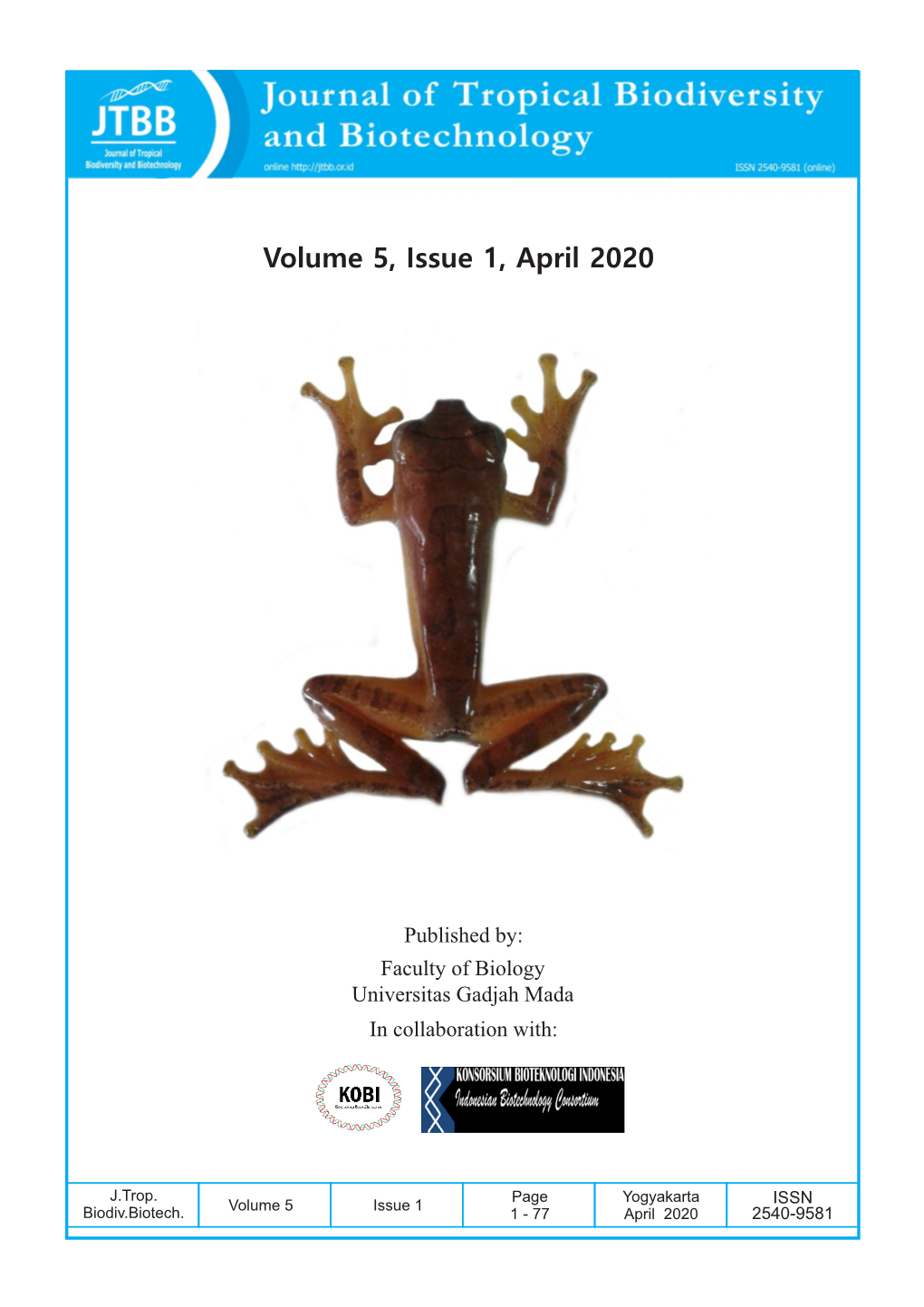 Volume 5, Issue 1, April 2020