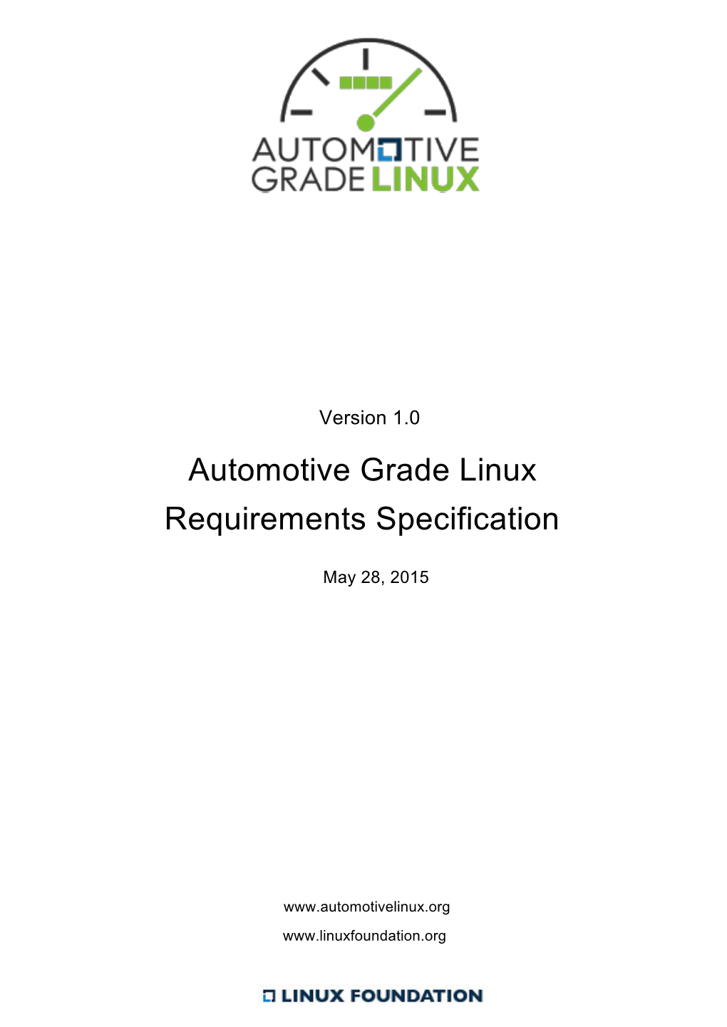 Automotive Grade Linux Requirements Specification