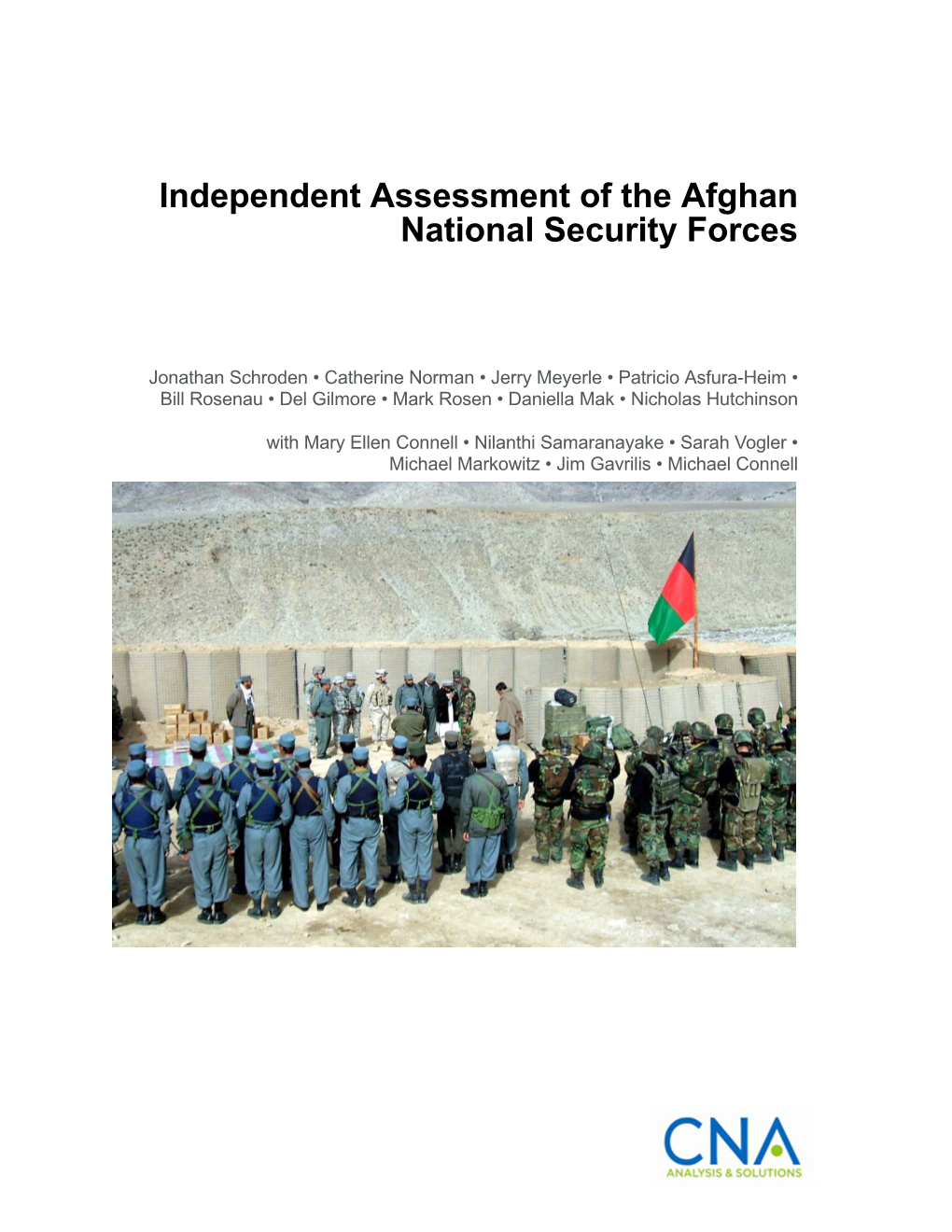 Independent Assessment of the Afghan National Security Forces