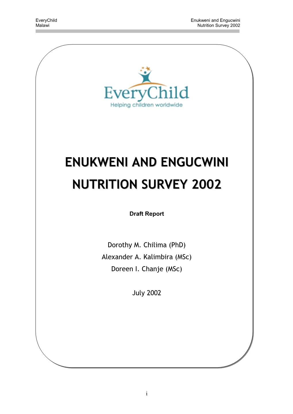 Enukweni and Engucwini Nutrition Survey 2002