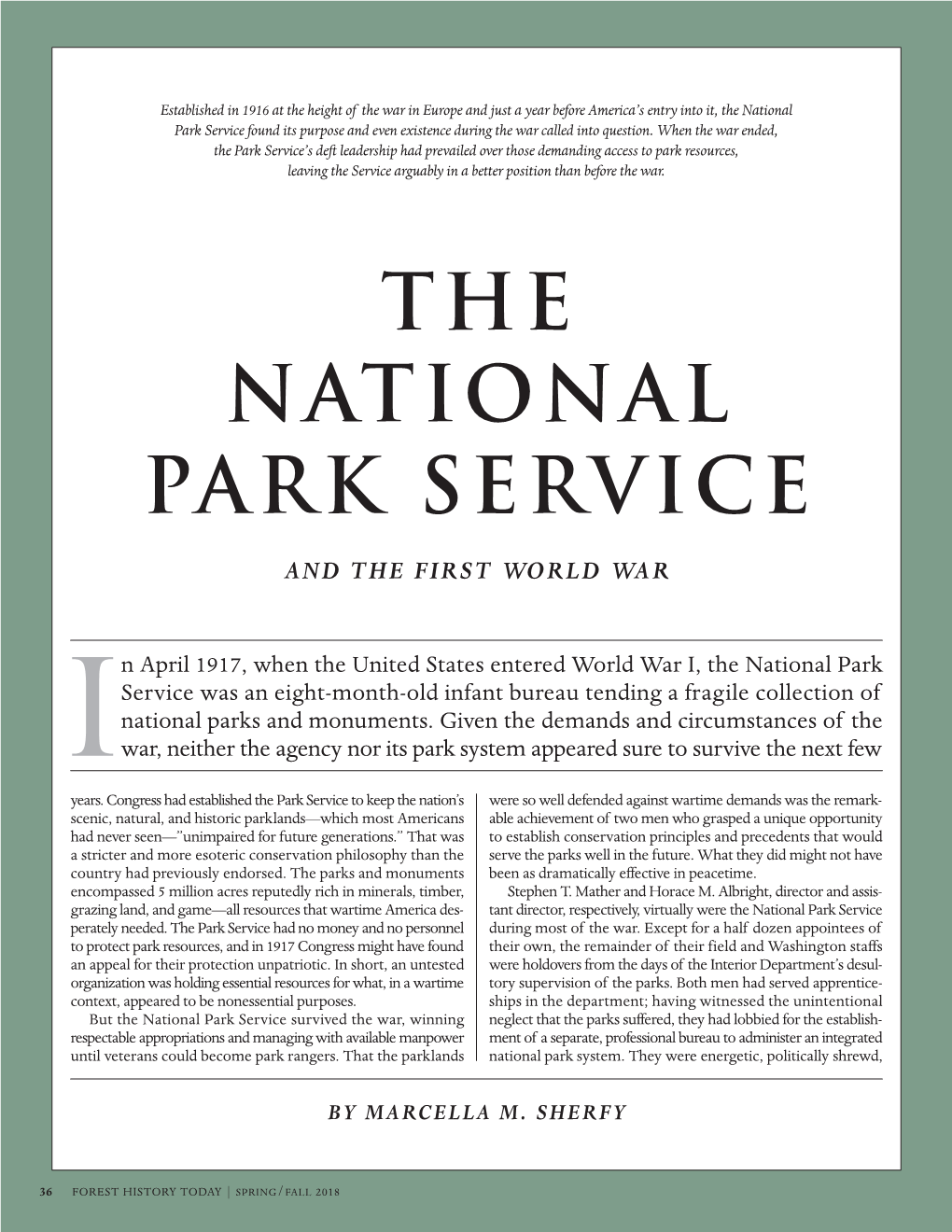 The National Park Service Found Its Purpose and Even Existence During the War Called Into Question
