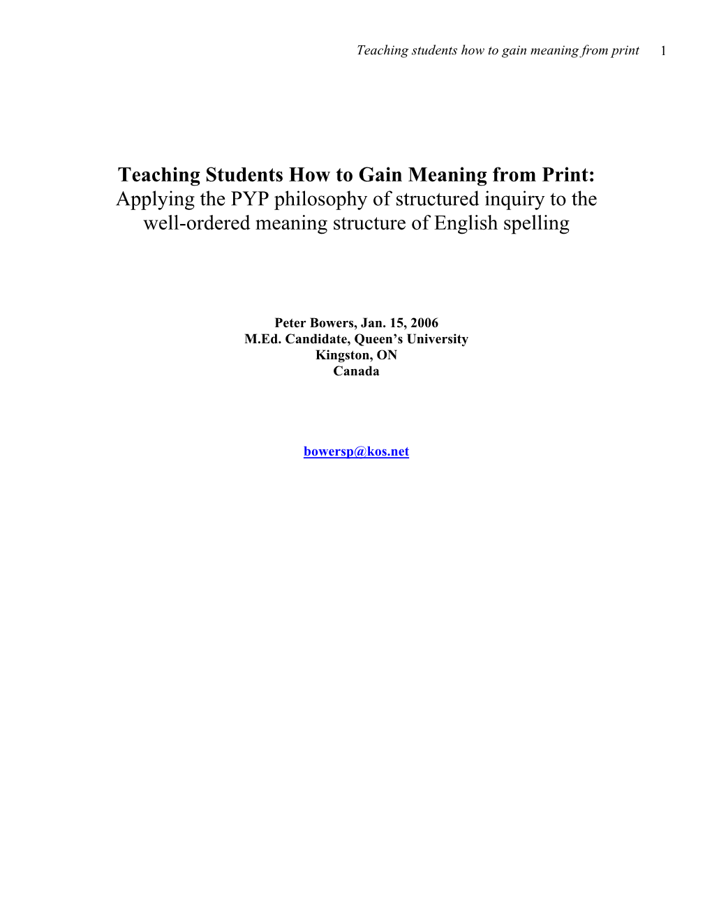 Bringing Structured Inquiry to English Orthography