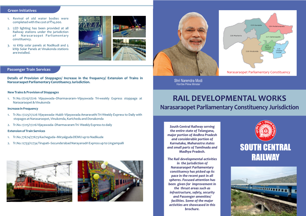 RAIL DEVELOPMENTAL WORKS Narasaraopet Parliamentary