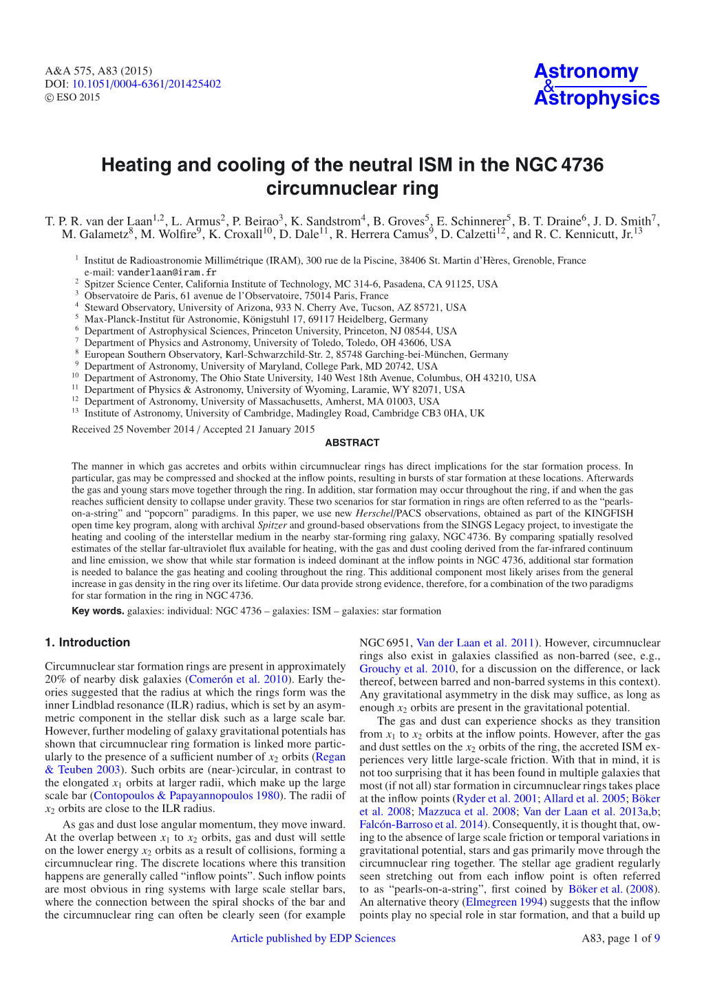 Heating and Cooling of the Neutral ISM in the NGC 4736 Circumnuclear Ring
