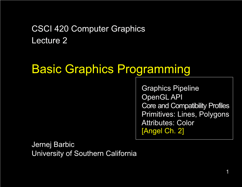 Basic Graphics Programming