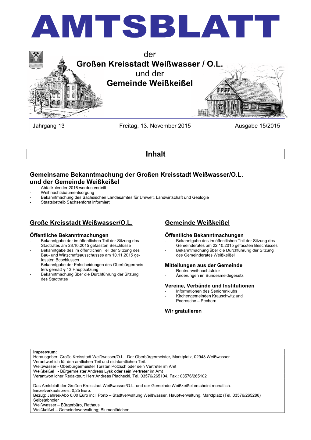 Amtsblatt 15/2015 V. 13.11.2015