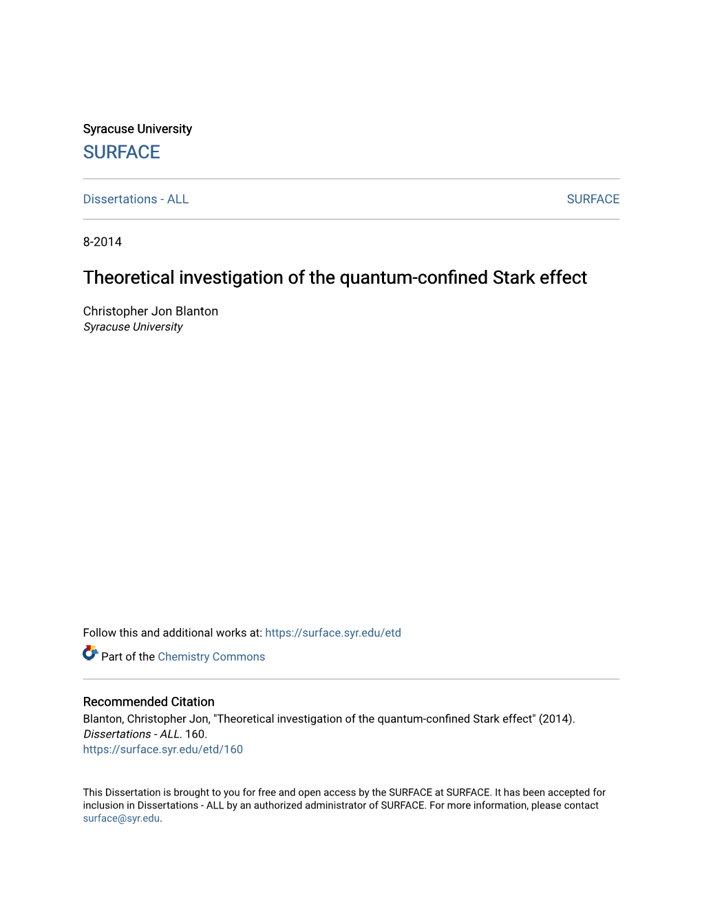 Theoretical Investigation of the Quantum-Confined Stark Effect