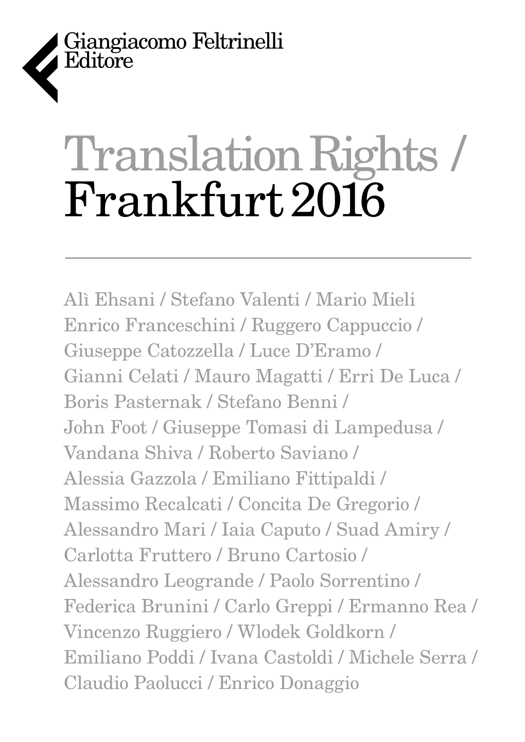 Translation Rights / Frankfurt 2016