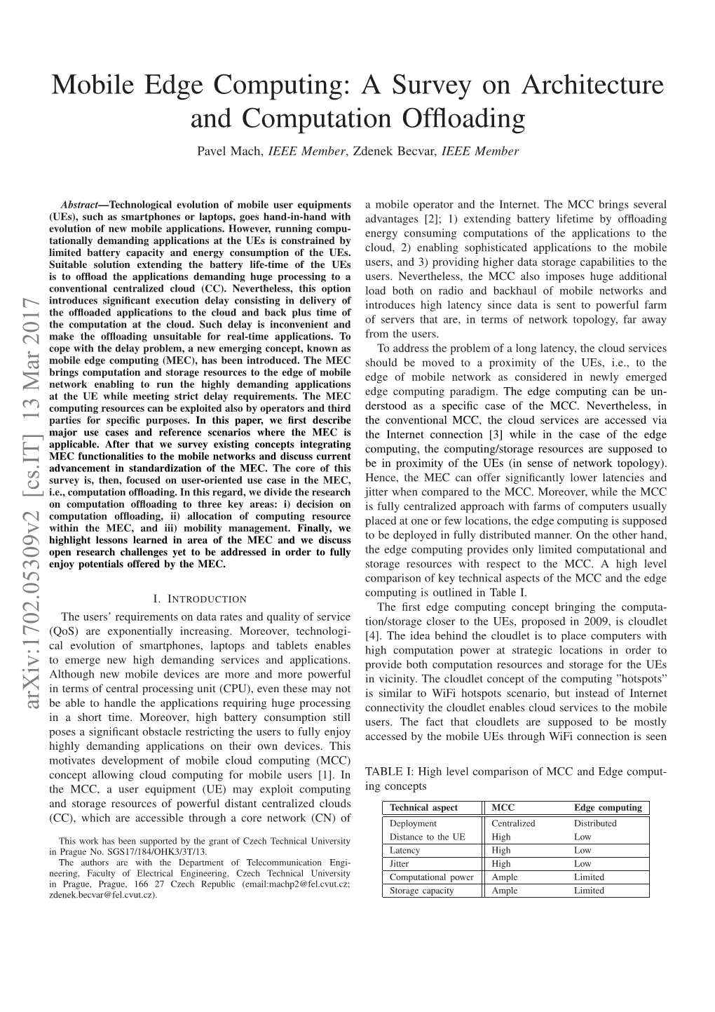 Mobile Edge Computing”, IEEE [5] C