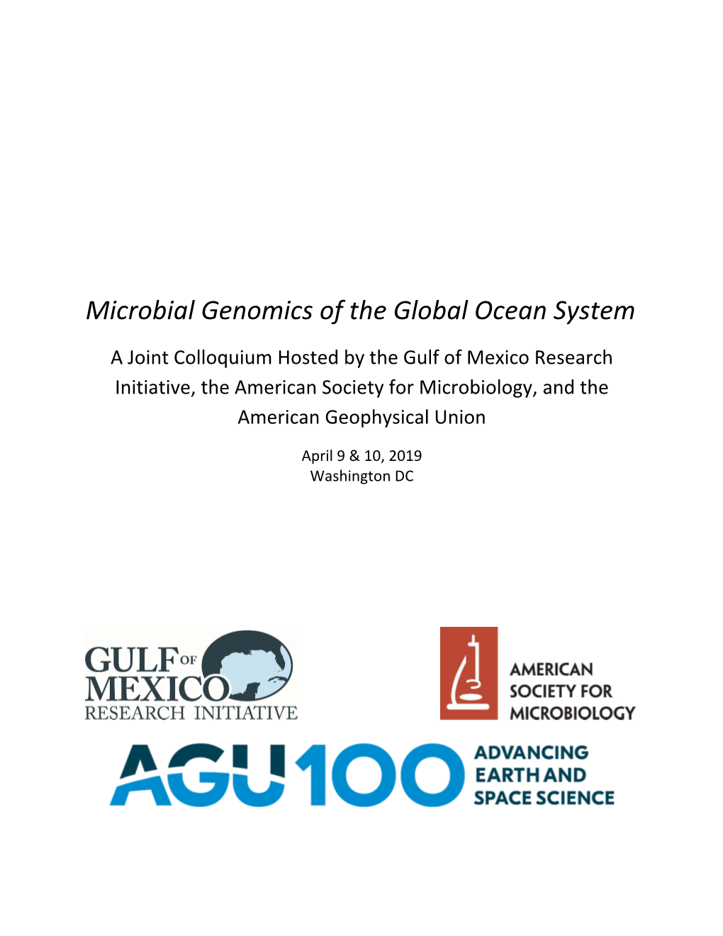 Microbial Genomics of the Global Ocean System