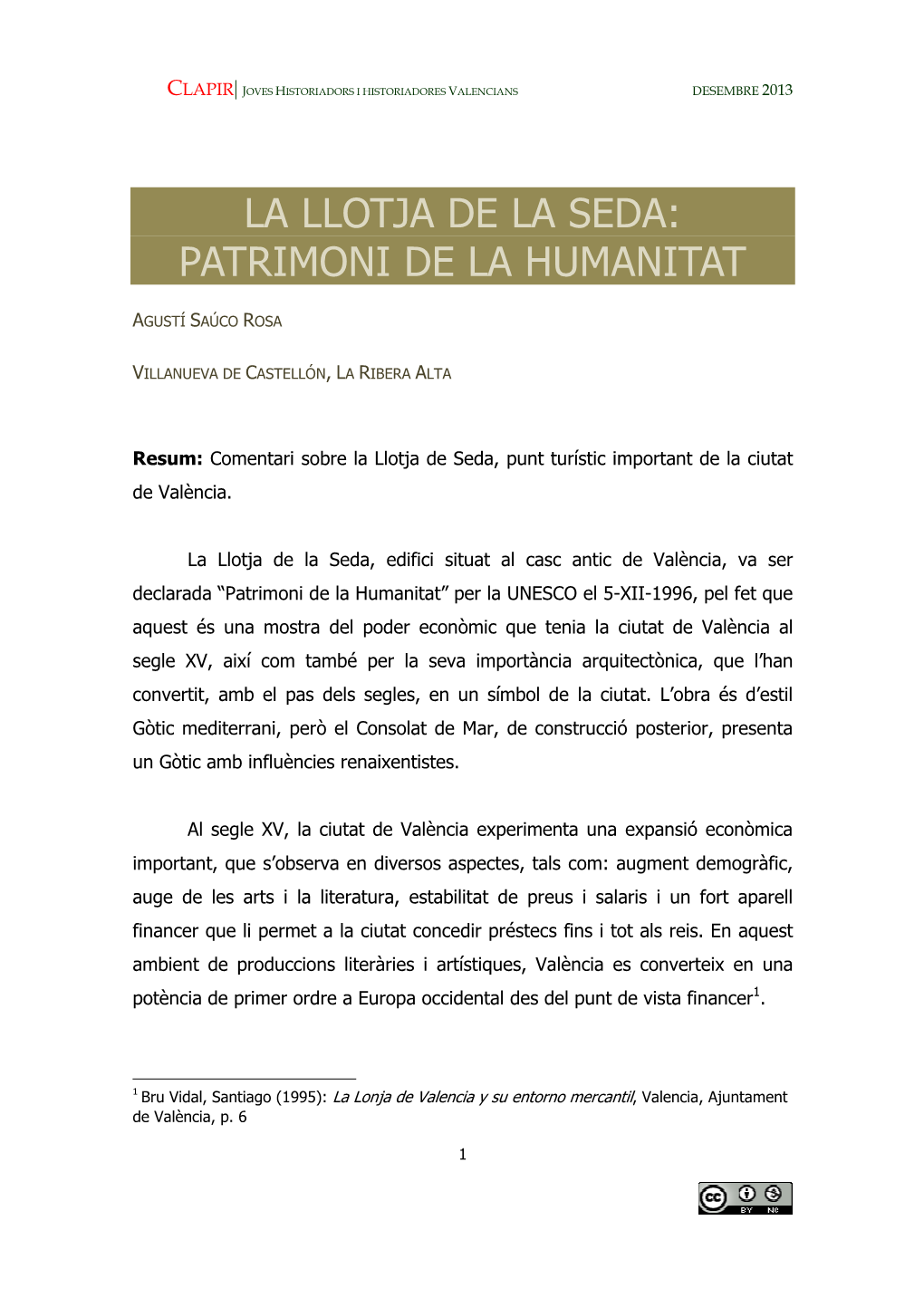 Article Llotja De València 1