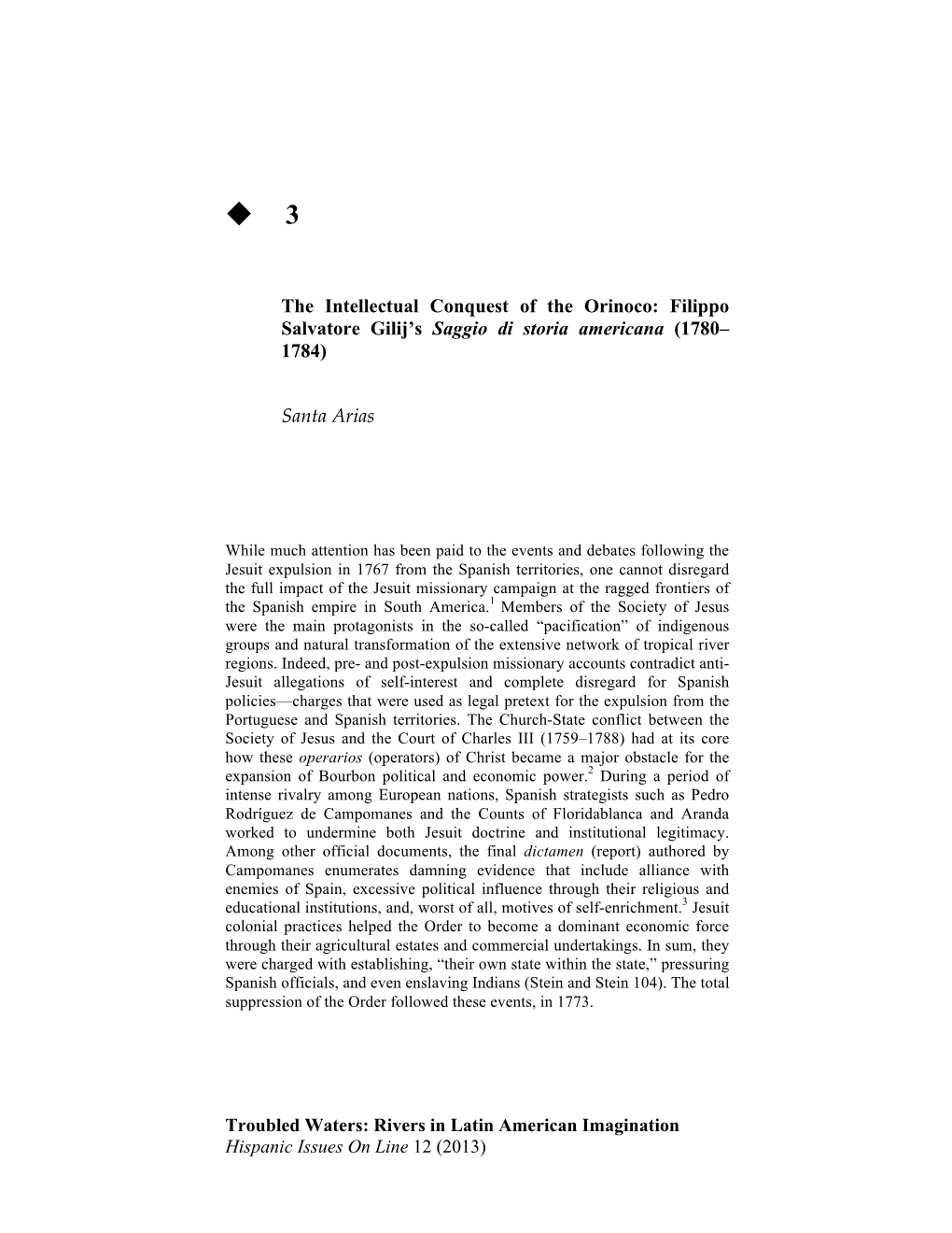 The Intellectual Conquest of the Orinoco: Filippo Salvatore Gilij’S Saggio Di Storia Americana (1780– 1784)