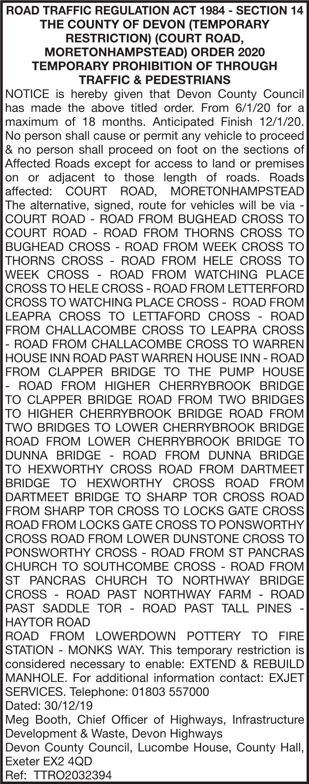 Road Traffic Regulation Act 1984