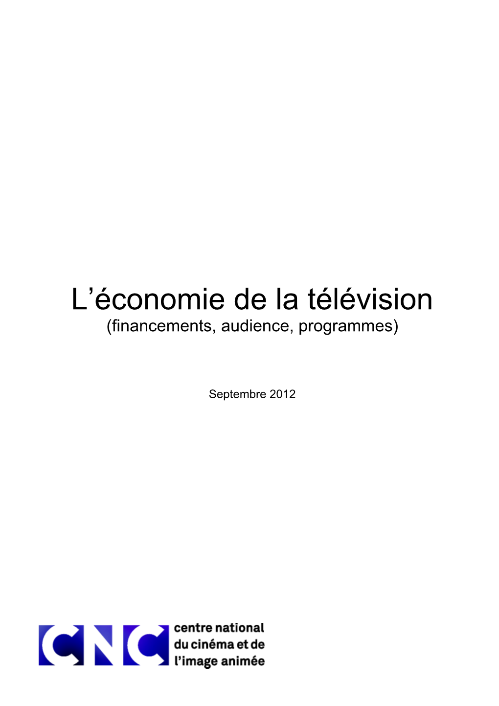 L'économie De La Télévision