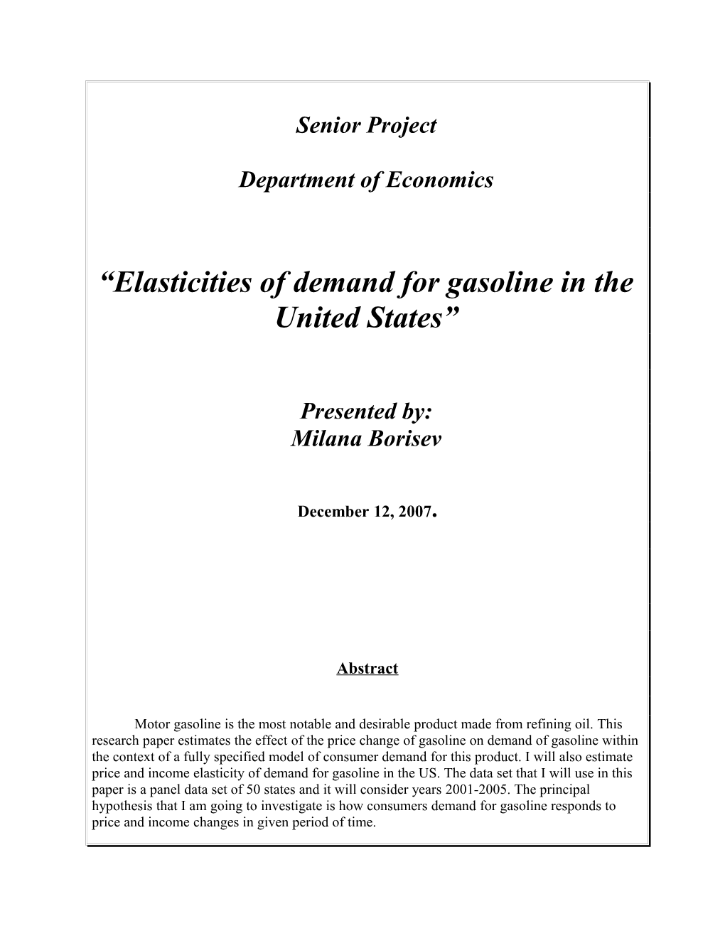 In That Paper (Intro) They Note That There Are a Lot of Estimates of the Price Elasticity