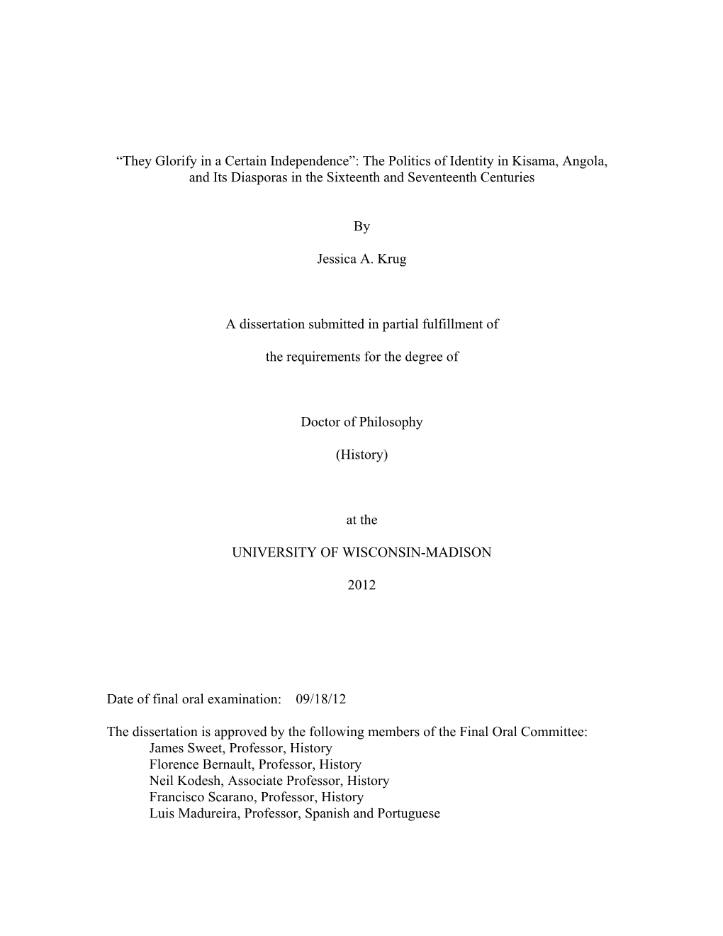 The Politics of Identity in Kisama, Angola, and Its Diasporas in the Sixteenth and Seventeenth Centuries