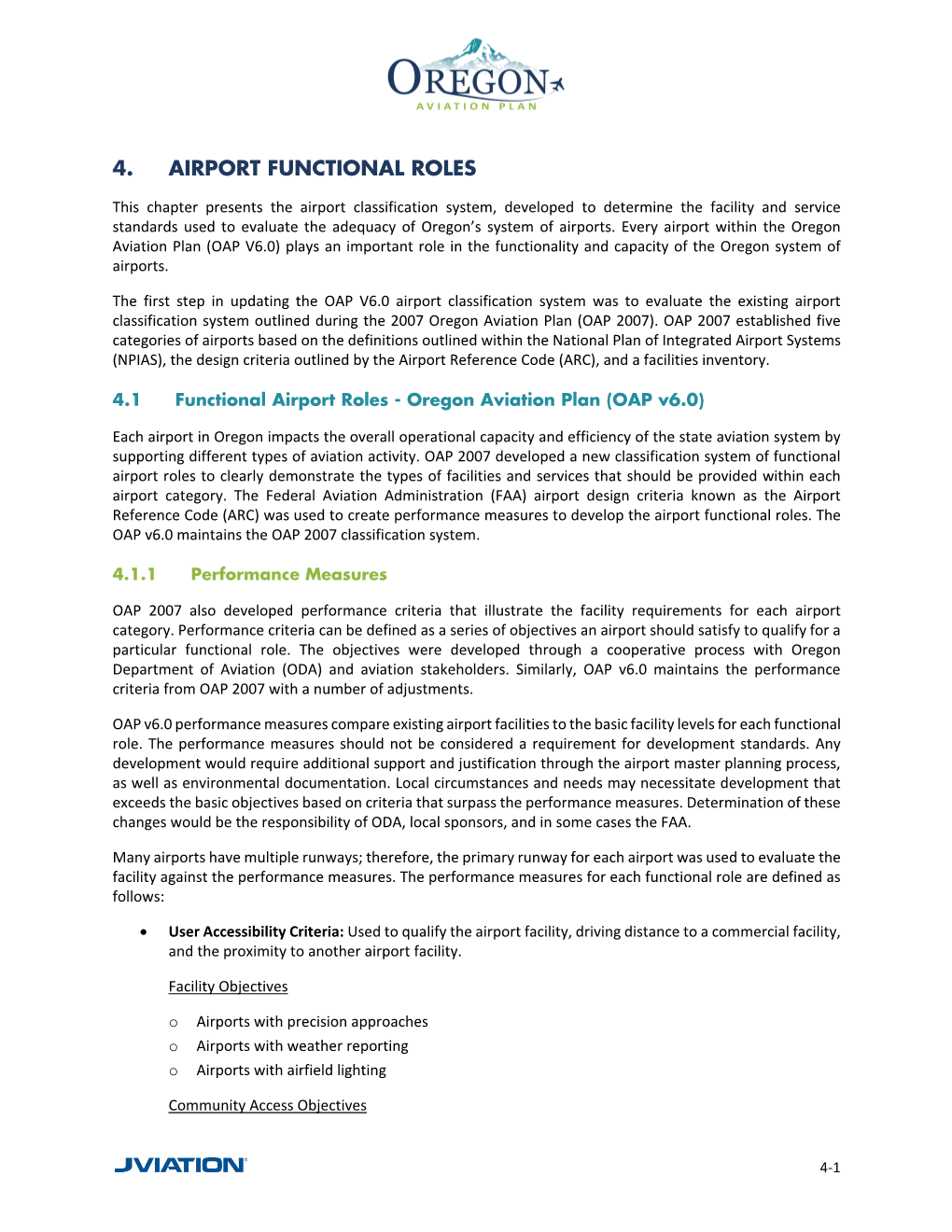 Chapter 4, Oregon Aviation Plan V6.0