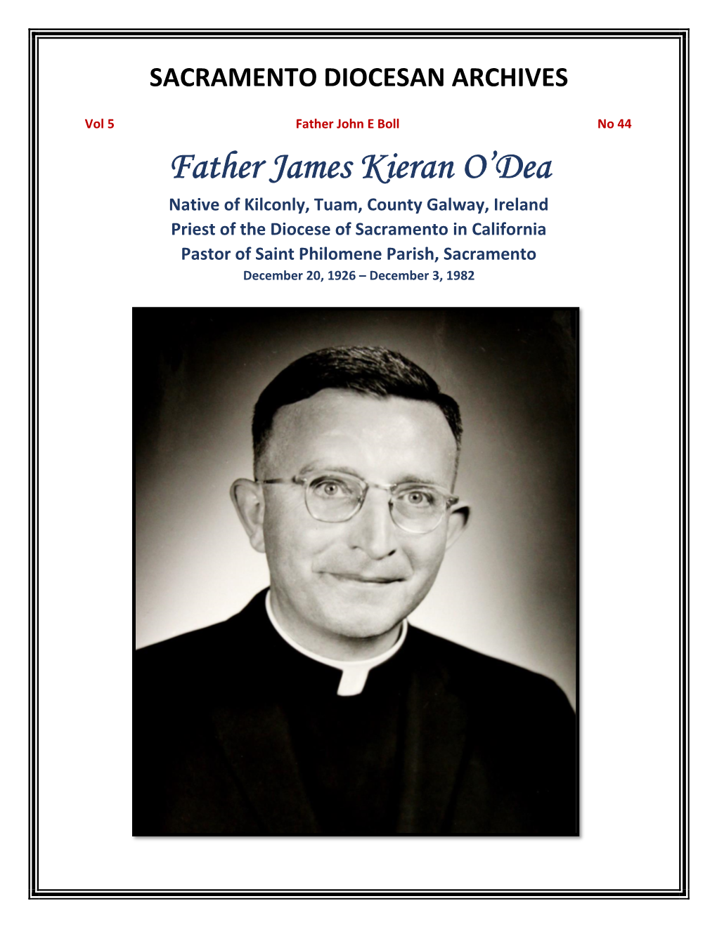 Father James Kieran O'dea