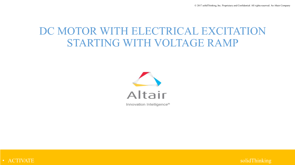 DC with Electrical Excitation Starting with Voltage Ramp