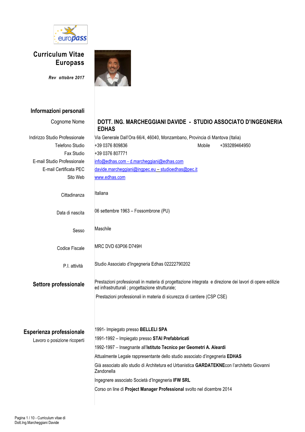 Curriculum Vitae Europass