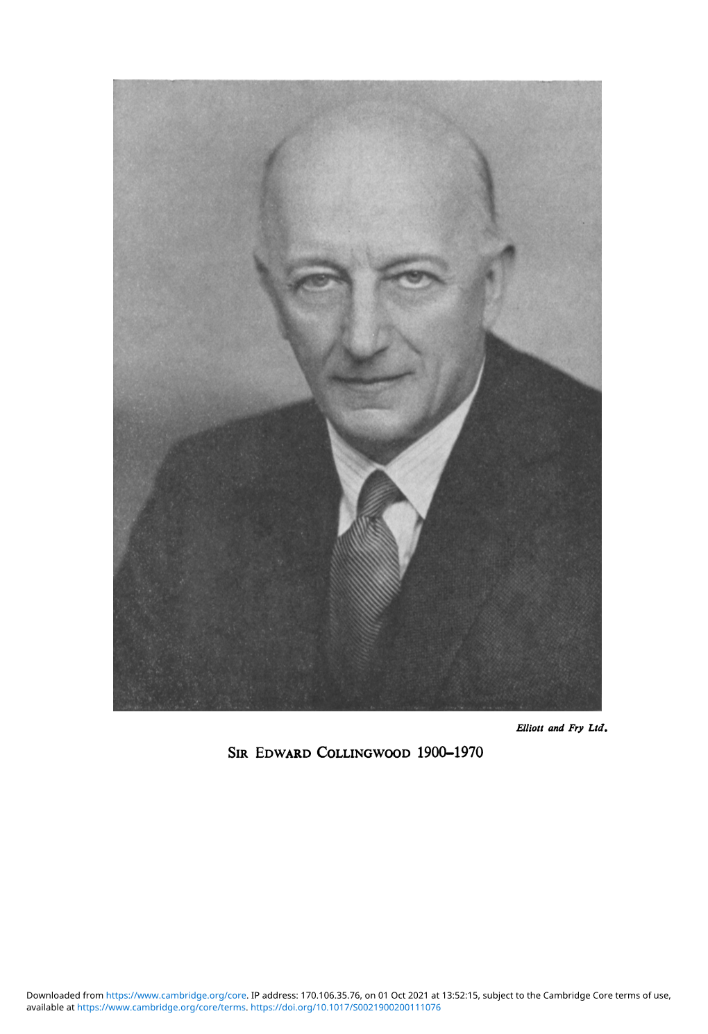 Sir Edward Collingwood 1900-1970