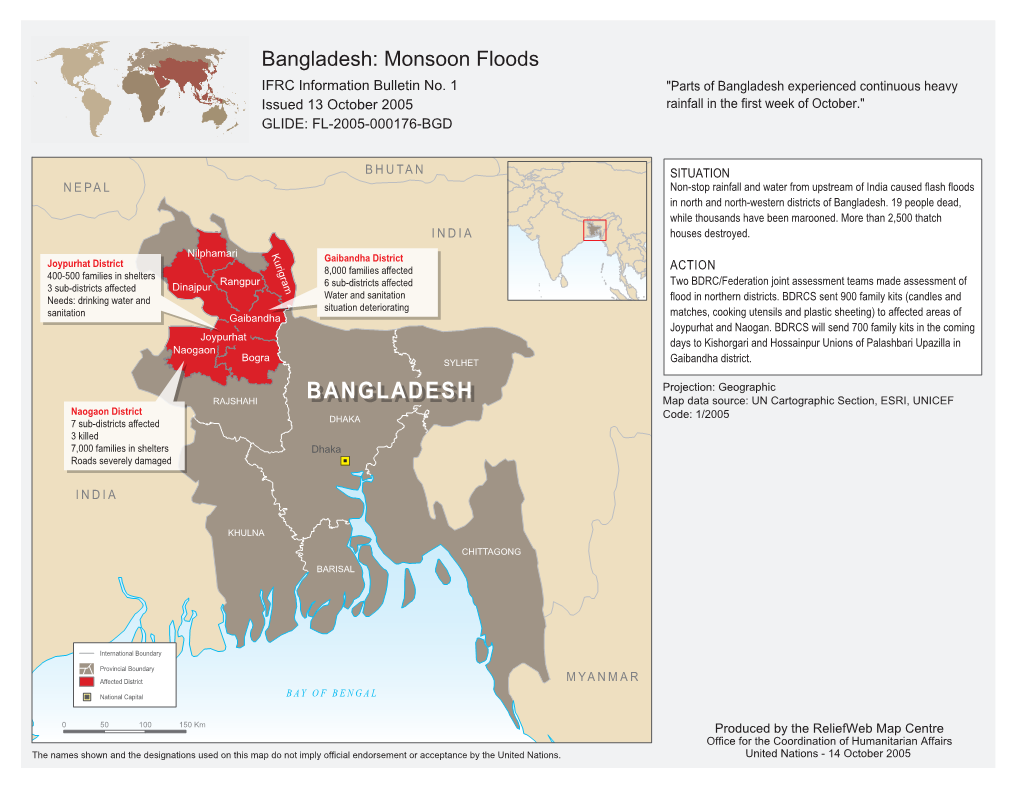 Bangladesh: Monsoon Floods IFRC Information Bulletin No