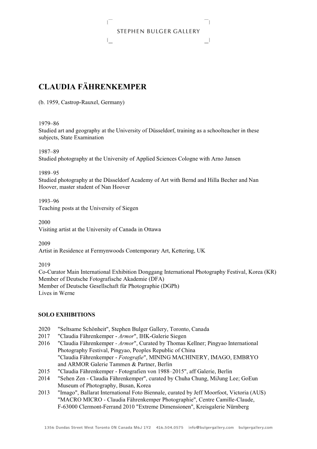 Claudia Fährenkemper Biography