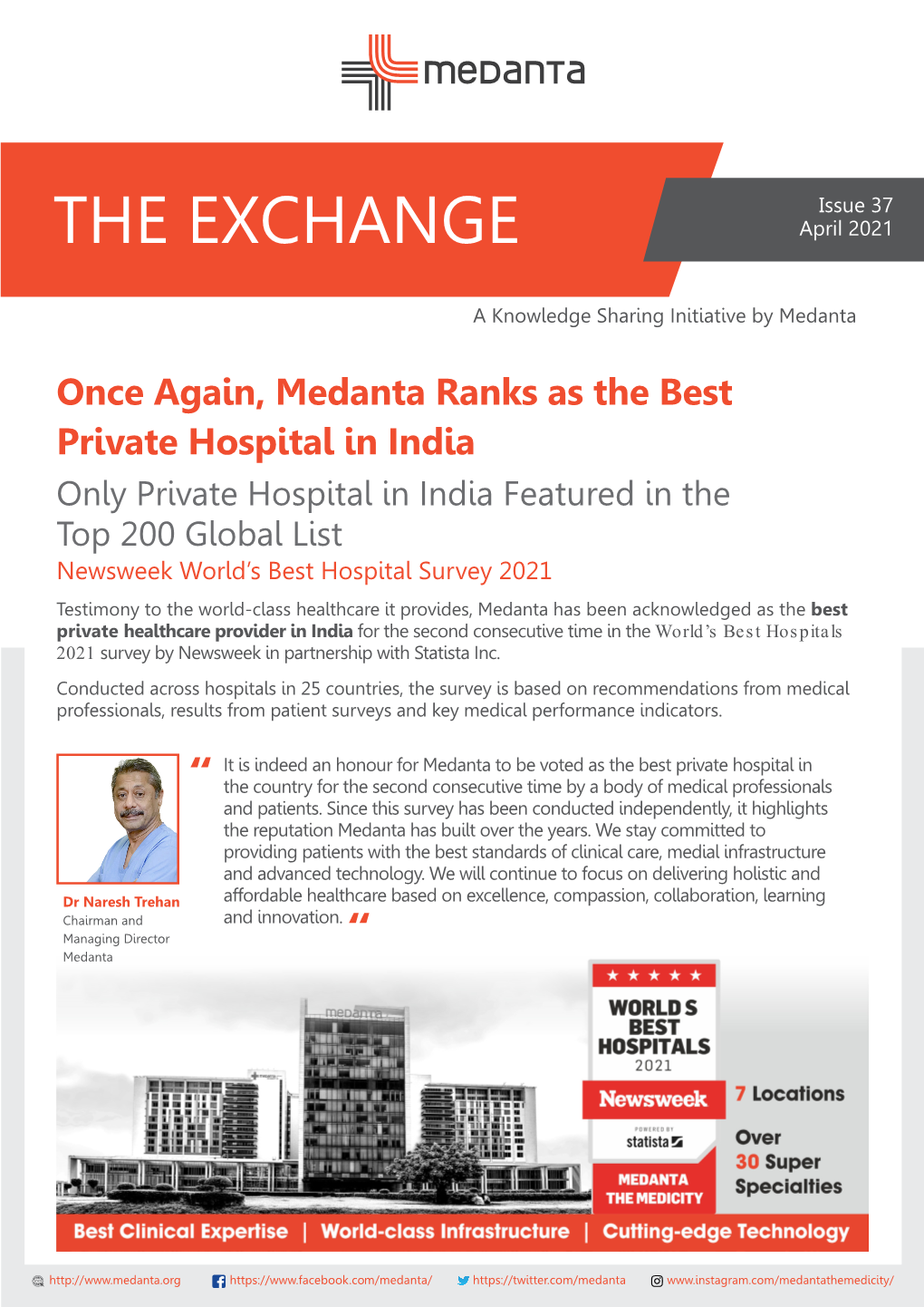 Once Again, Medanta Ranks As the Best Private Hospital in India