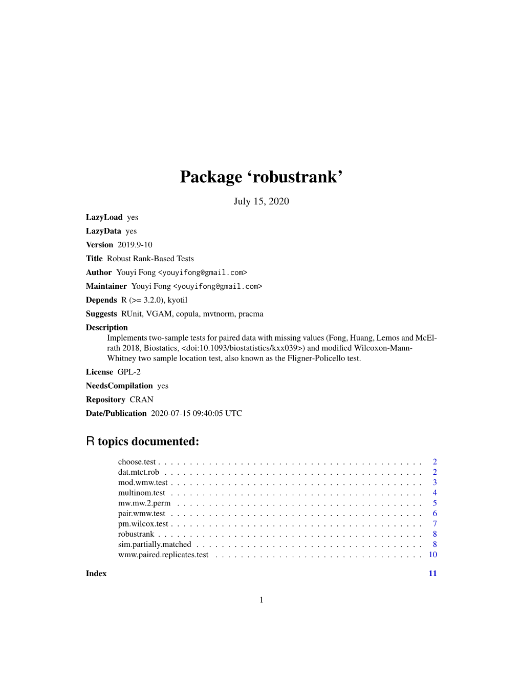 Package 'Robustrank'