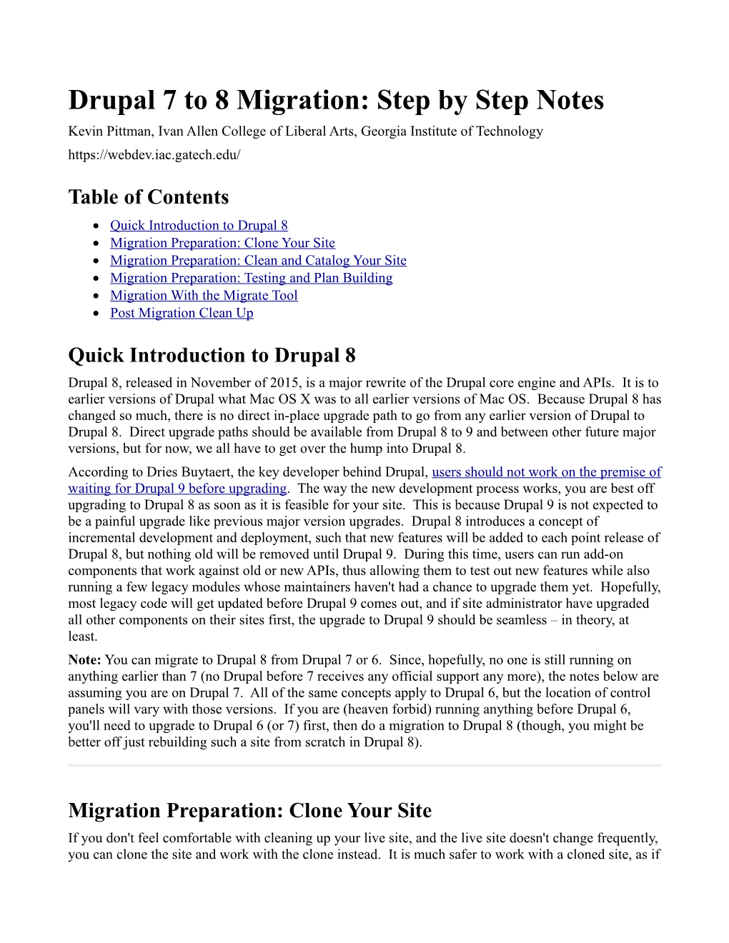 Drupal 7 to 8 Migration: Step by Step Notes