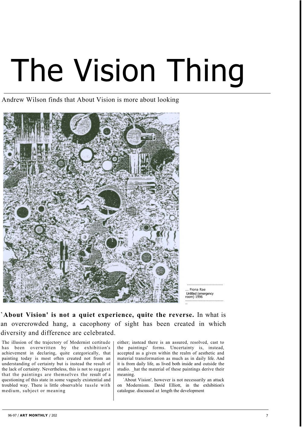 The Vision Thing