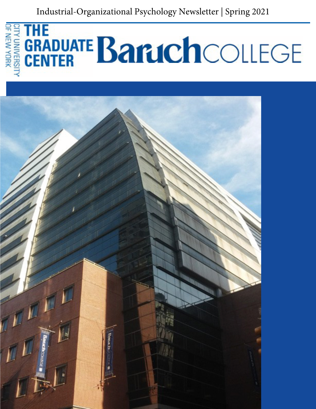 Spring 2021 I-O Psychology @ Baruch Newsletter | Spring 2021