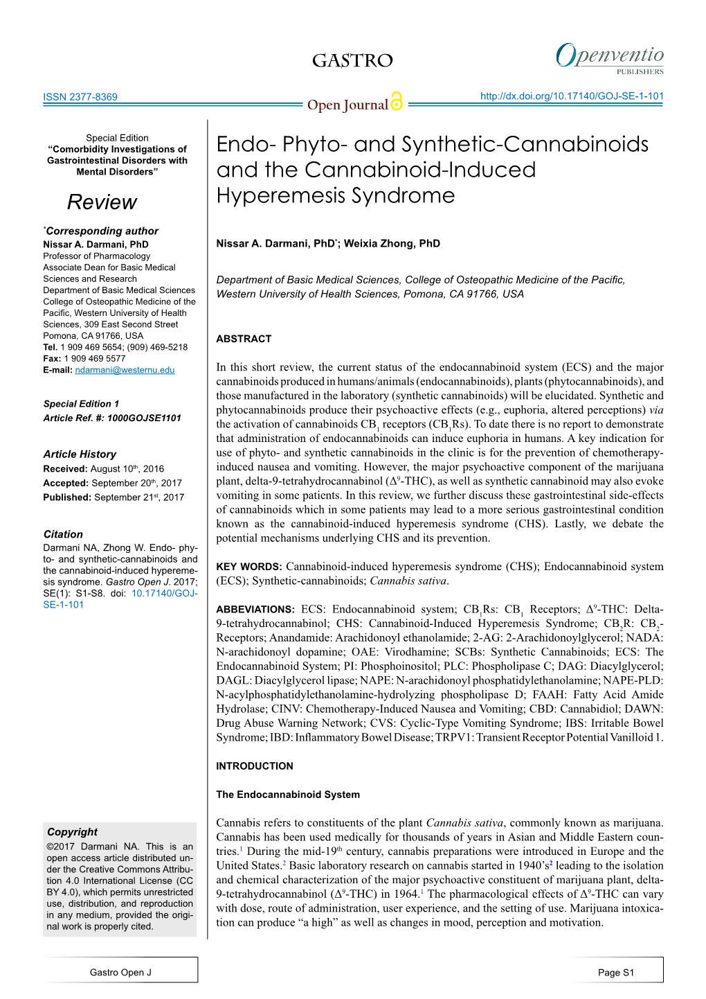 And Synthetic-Cannabinoids and the Cannabinoid-Induced Hyperemesis